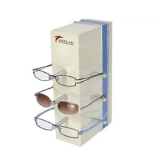 सफेद और नीले धातु रॉड ऑप्टिकल प्रदर्शन